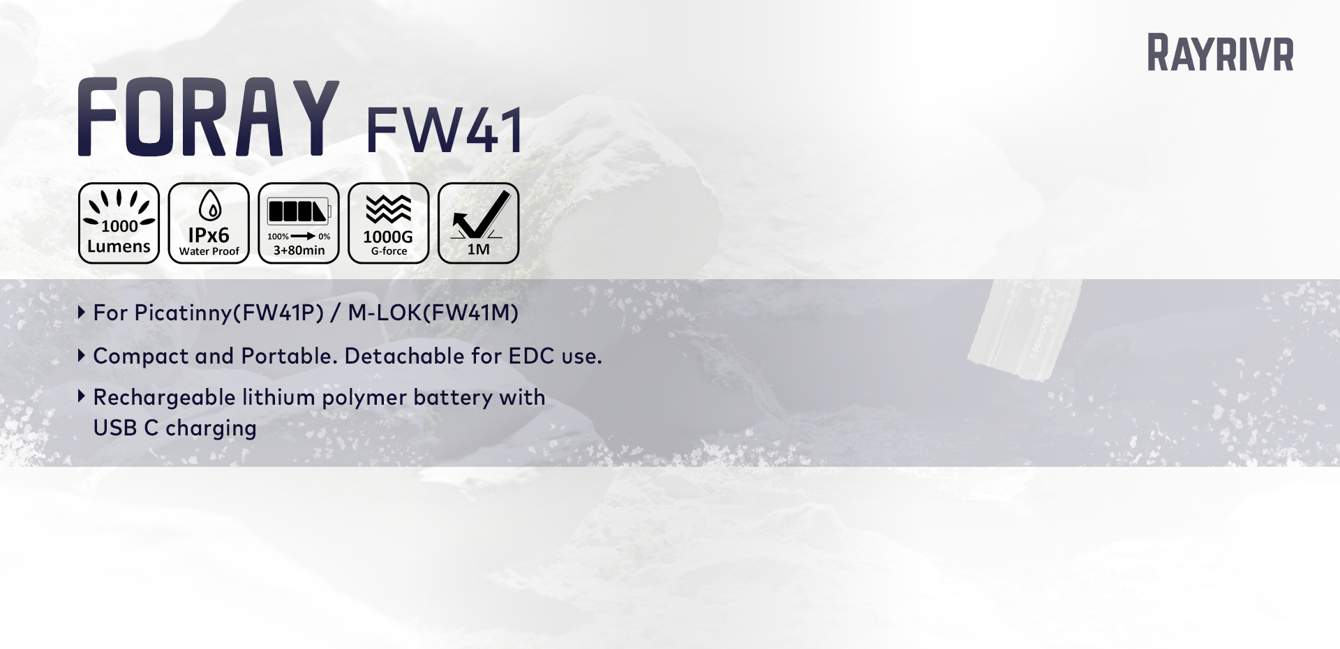 Picatinny Tactical Flashlight with Mount And Pressure Switch